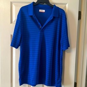 Grand Slam Polyester Polo Shirt. Blue striped. Size L